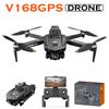 V168 Long-Endurance 8K HD Drone with GPS, One-Key Return, Brushless Motors, Four-Axis Remote Control UAV.