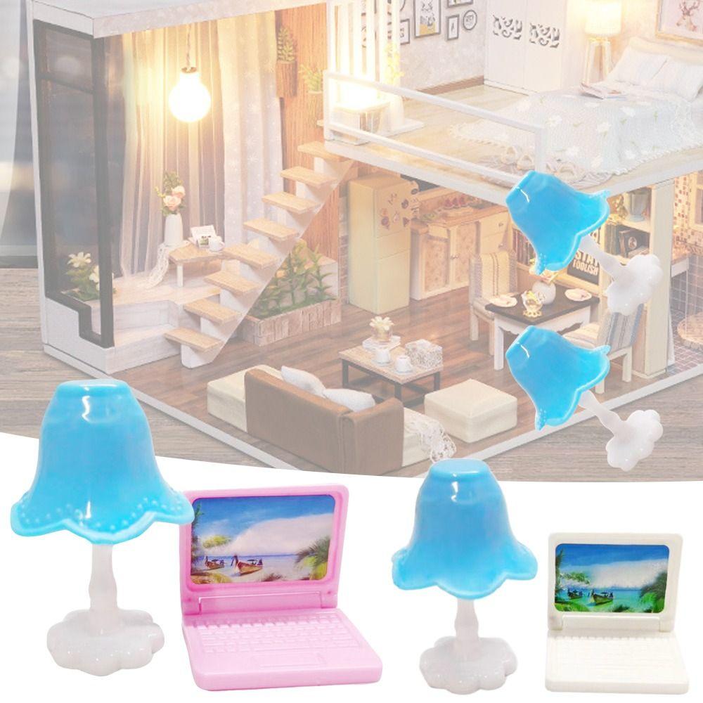 2 цвета миниатюрный ноутбук пластиковый домашний декор игрушка новые аксессуары для кукольного дома 1:12. Декор кукольного домика