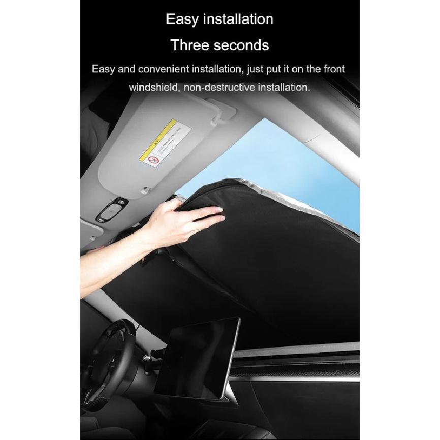 For Tesla Model 3 Highland 2024 Silver Coated Cloth Sun Shade Side Window Privacy Sunshade Auto Windshield Sunshield Accessories