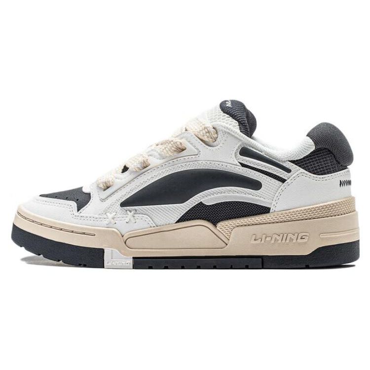 Li Ning Journey V2 Versatile Retro Skate Shoes Thick Sole Height Increasing Bread Shoes Non Slip Wear Resistant Lightweight Low Top AGCT138-4