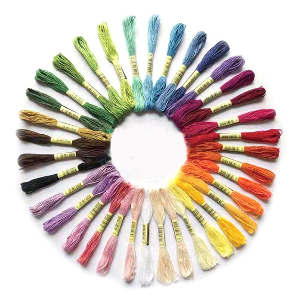 Новые 24/100/50/100 Ниток для вышивания крестиком 8 метров/6 нитей Хлопковая нить для вышивания Многоцветные Моток для DIY шитья