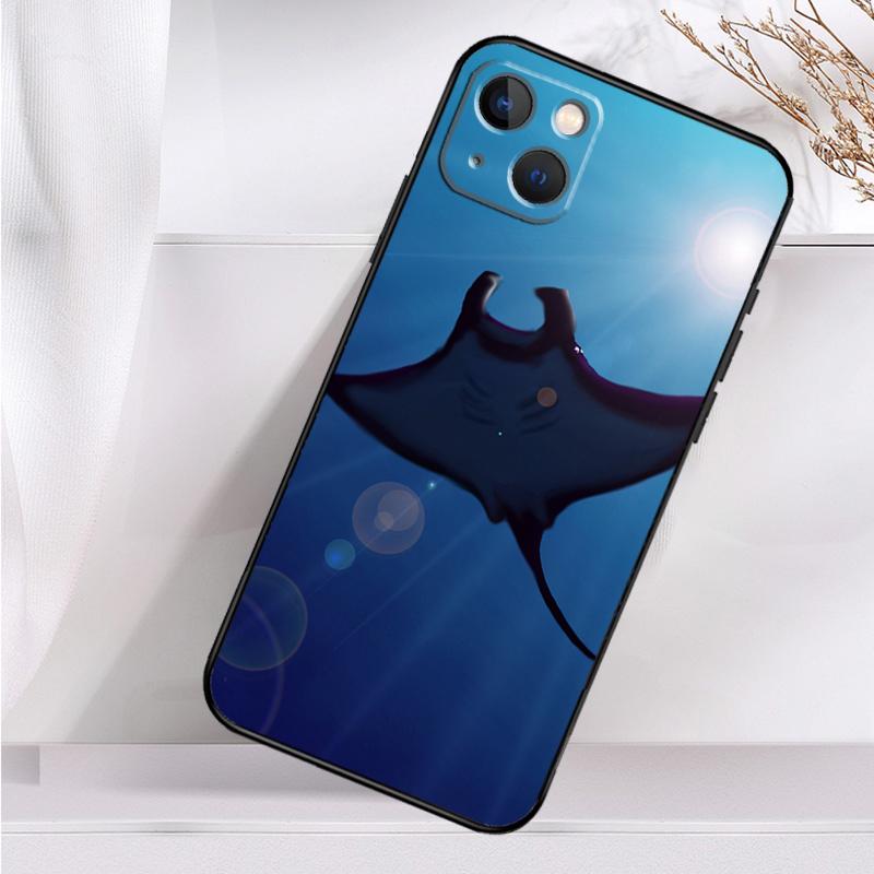 Animal Manta Ray Case For iPhone 14 16 15 Pro Max 11 12 13 Mini 7 8 Plus X XR XS MAX Soft Shockproof Cover