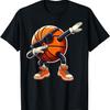 Dabbing Basketball Ball with Sunglasses Funny Basketball T-Shirt
