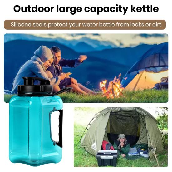 Sports Water Bottle with Handle Food Grade BPA Free Leak-Resistant Wide Opening Design Water Jug Fitness Sports Bottle