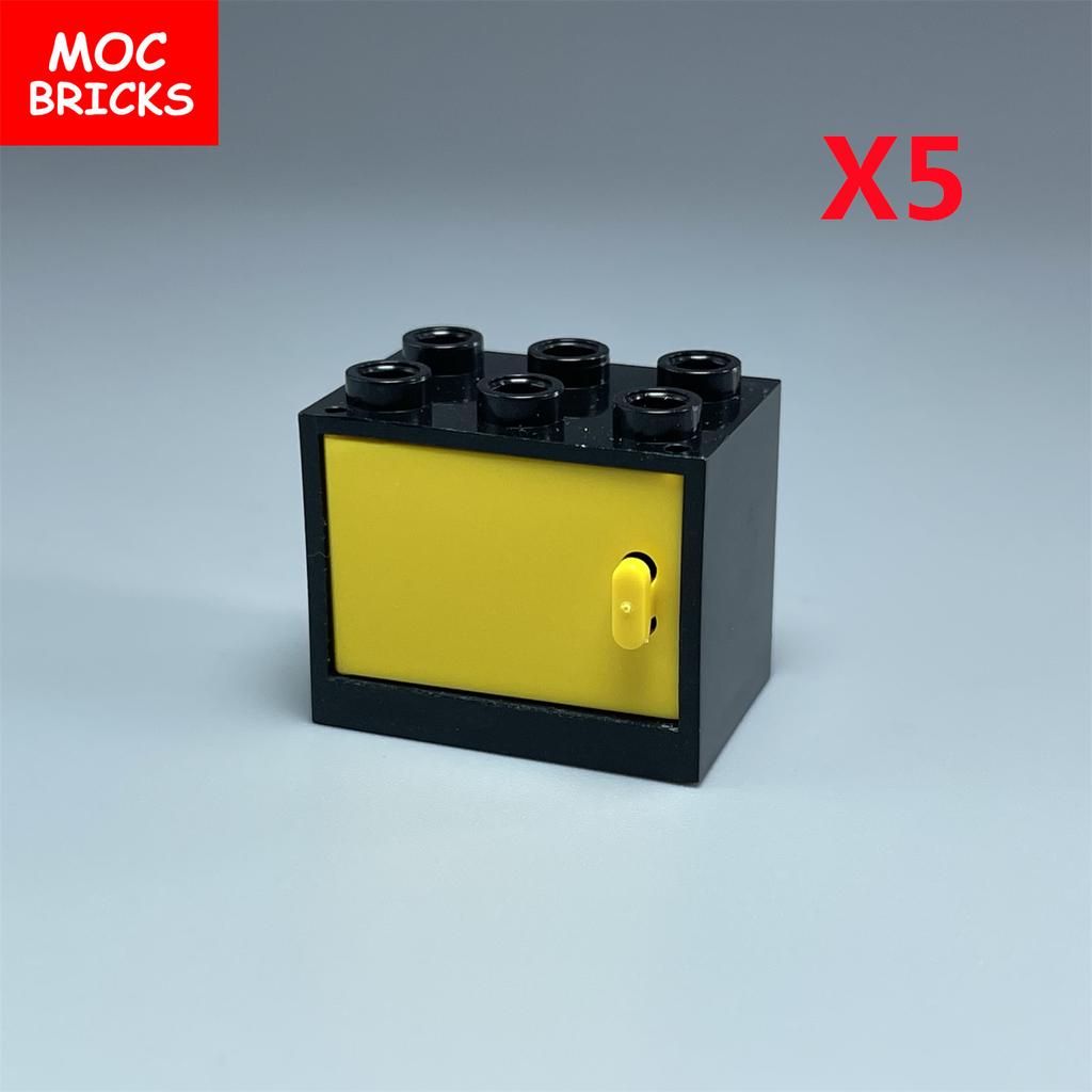 Коробка-шкафчик для кубиков MOC Контейнер 2x3x2 Шкафы Собираемые Частицы 4532 4533 Городской Дом Строительные Кирпичики Детали