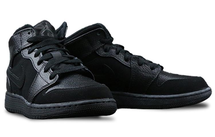 Jordan 1 Mid Retro Яркий Черный 554725-064