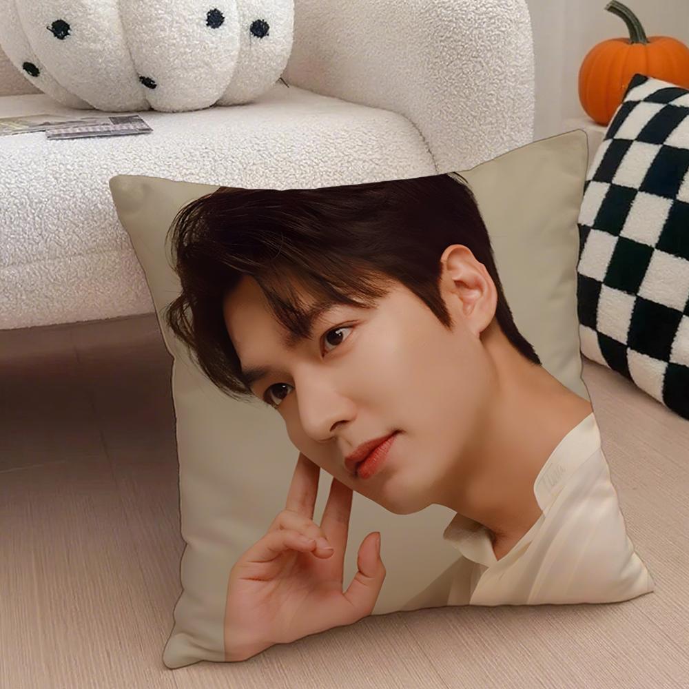 Handsome Korean Actor LLee Minho Cushion Cover Throw Pillow Cover Hidden Button Durable Polyester Chair Cushion