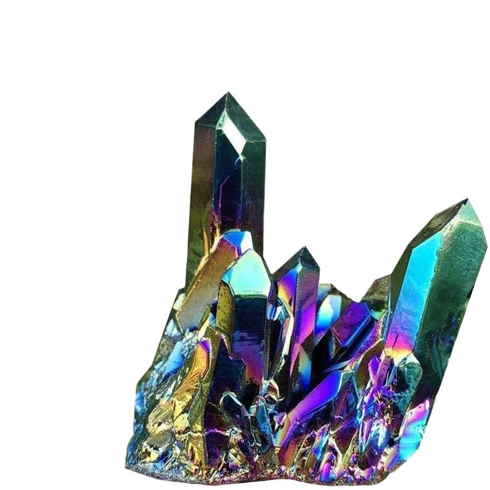 Natural Crystal Electroplating Colorful Colorful Crystal Cluster Decoration Rough Stone Vug Degaussing