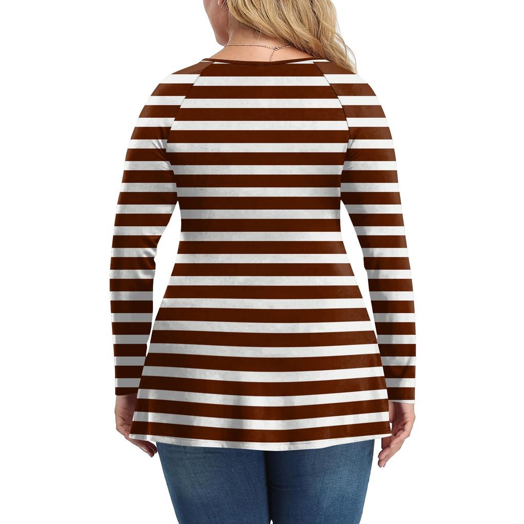 Женская рубашка большого размера с длинным рукавом, принт, плиссированный повседневный топ с V-образным вырезом