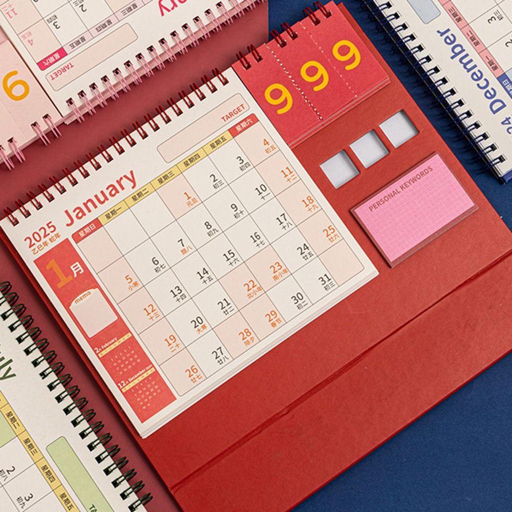 Однотонный настенный календарь, украшения для дома, настольный календарь, подарок, новогодний календарь