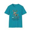 Unisex Softstyle T-Shirt Skeletal Reindeer Snowy Wasteland Gothic Christmas
