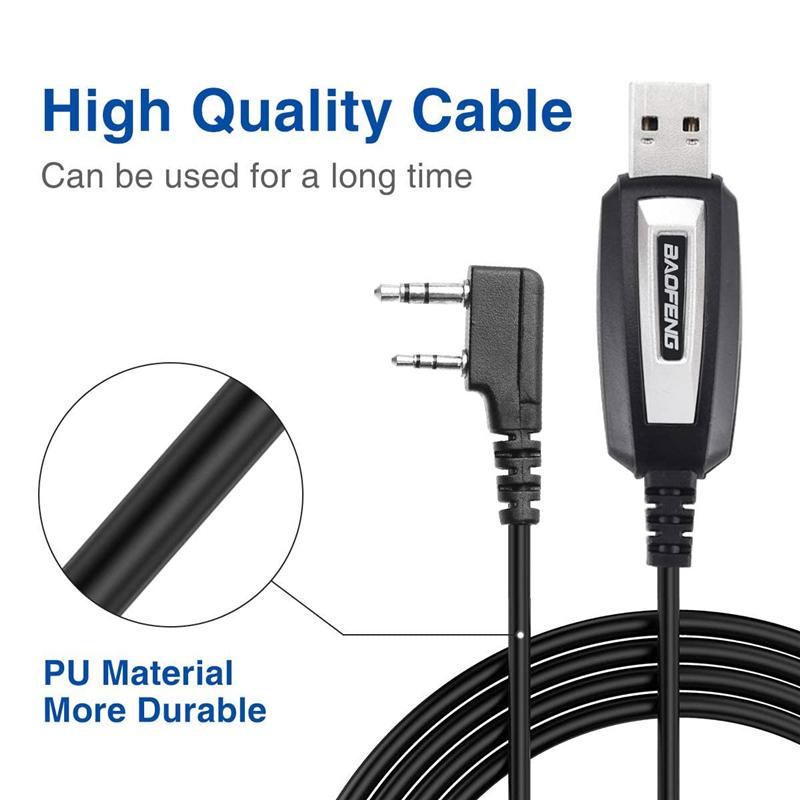 Xiaomi USB Walkie Talkie Programming Cable - Compatible With Baofeng UV-5R/82/888S/UV-S9PLUS & Quansheng UV-K5/5R Plus