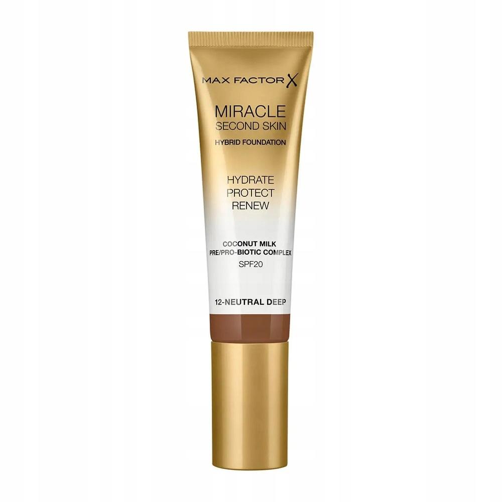 Max factor miracle second skin podkład do twarzy 30 ml 12 neutral deep