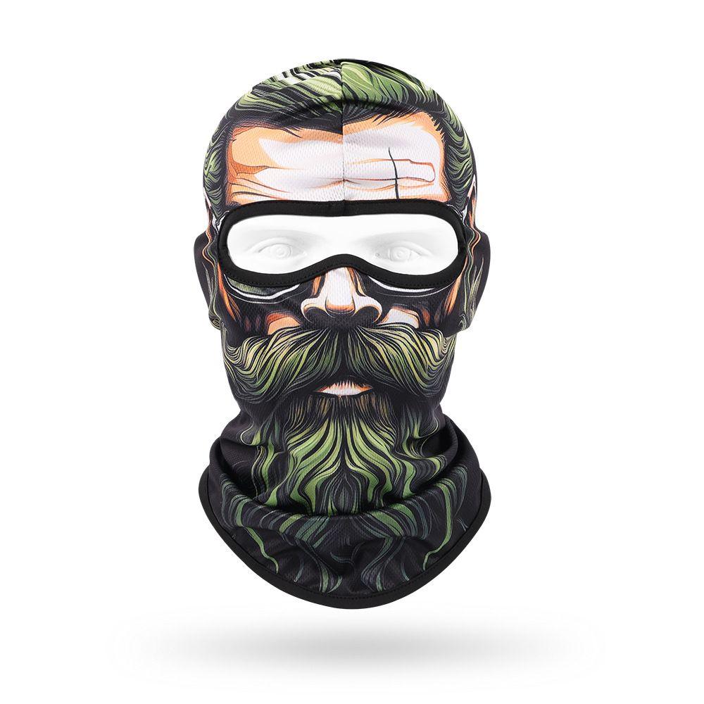 Quick Dry Full Face Cover Beard Print Beard Face Mask New Ski Mask Cycling