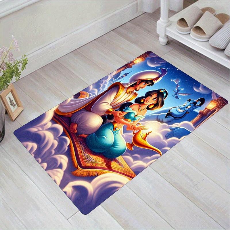 1pc Aladdin Pattern Area Rug Soft Flannel Floor Mat for Living Room,Office,Bedroom and Carpet