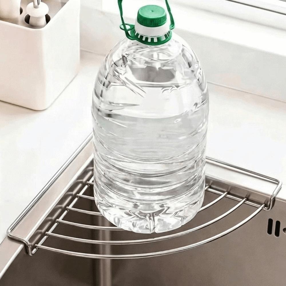 Waterproof Dish Drying Rack Anti-rust Sink Drain Shelf Simple Sink Corner Rack for Kitchen