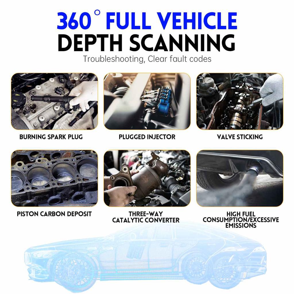 FD10 Car OBD2 Scanner Code Reader Clear Error OBD Diagnostic Tool IOS Android BluetoothV5.1 Check Engine Light Car Repair