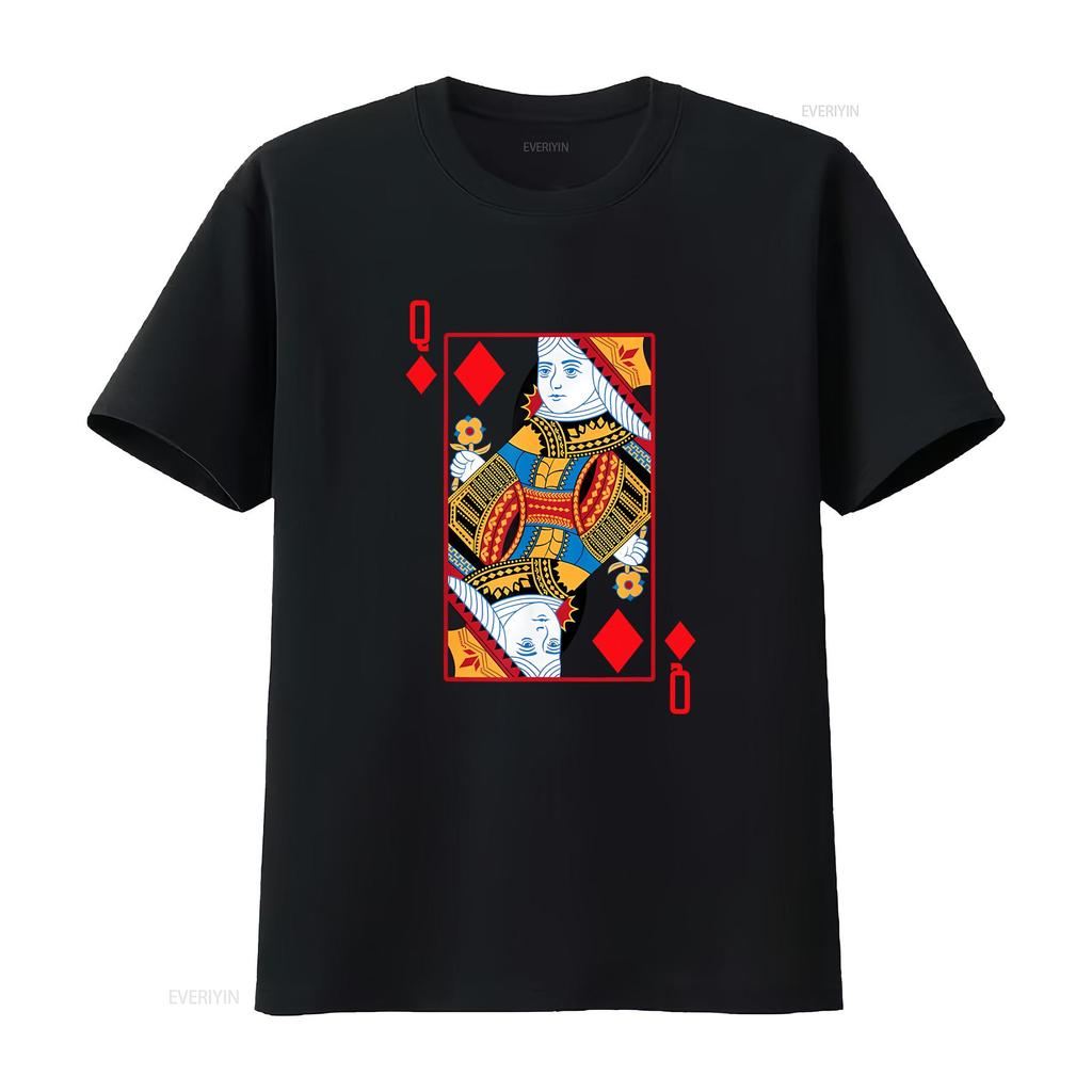 Halloween Playing Card Costume Queen Of Diamonds Shirt T Vintage Washed Designer Clothes Graphic Slightly