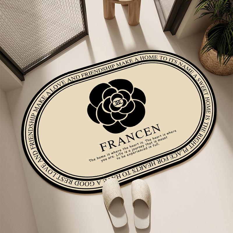 Diatom mud bathroom floor mat, toilet water absorption quick-drying, bath non-slip and anti-drop mat, toilet door floor mat