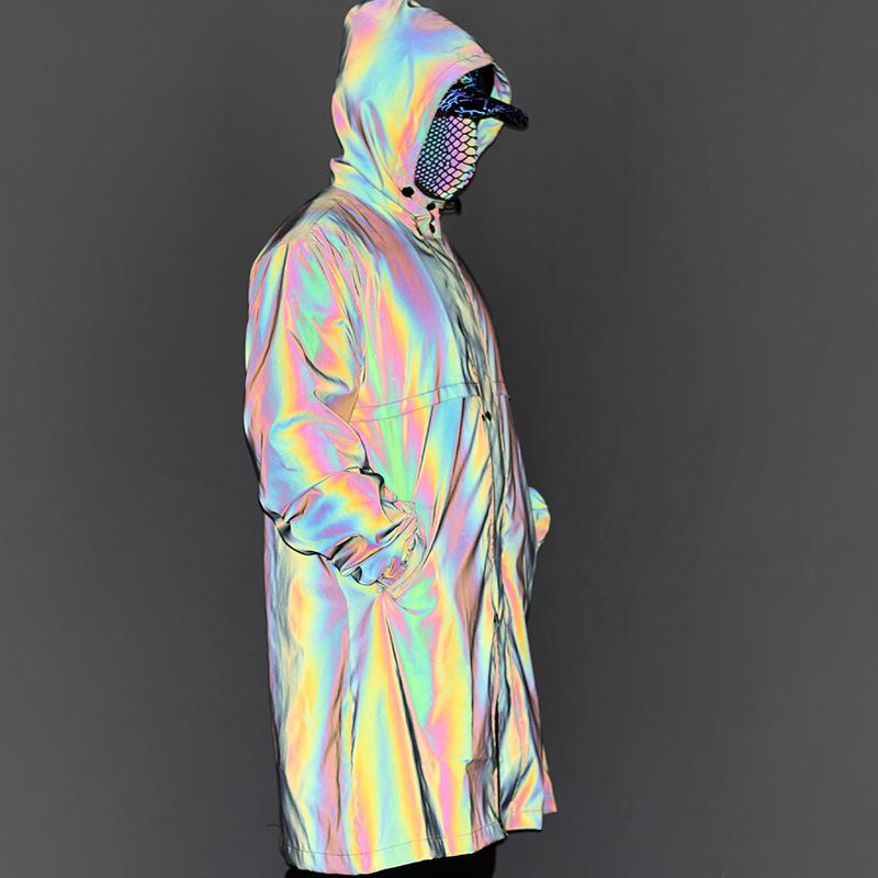 Куртка Andy, уличное пальто с капюшоном, модное радиевое светоотражающее пальто, ветровка с капюшоном, светоотражающая куртка, мужская и женская оригинальная пижама