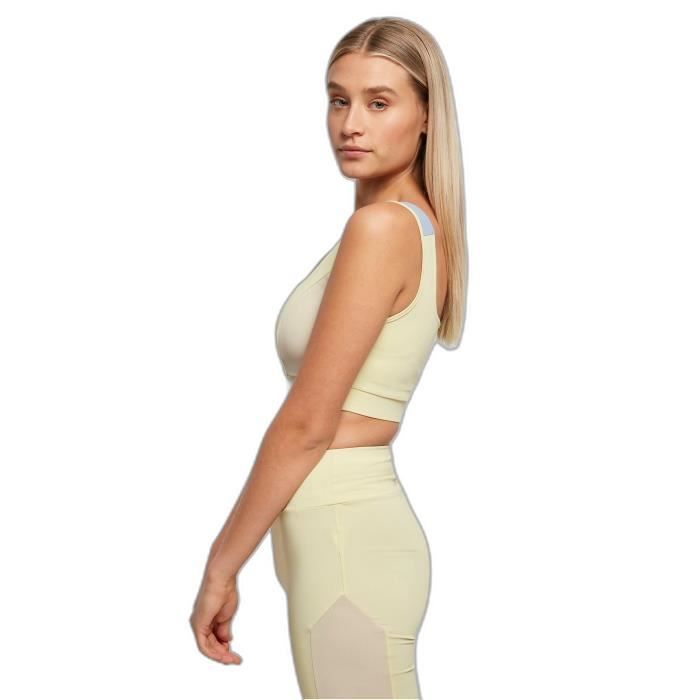 Brassière Femme Urban Classics Color Block - Jaune/vert/rose - L