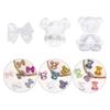 60Pcs Clear Gel Polish Practice Color Card Display Stick Nail Bear Bow Sample Stand Acrylic False Nail Tips Palette Show