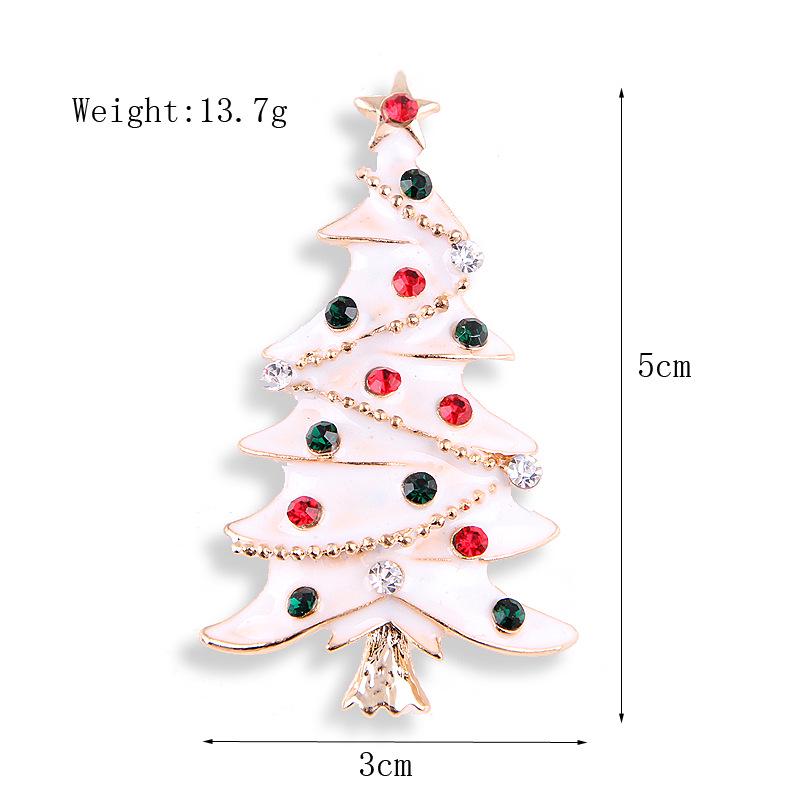 Европейская и американская рождественская брошь Lanhao: Дерево, обувь, Санта, лось, венок, снежинка, колокольчик для женщин