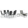Day and Night - Day and Night Garden Dining Set 10 Pieces Black and Silver