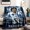 Diego Maradona  Theme Personalized Outdoor Flannel Blankets Soft And Suitable For All Seasons Perfect For Sofas Beds And Camping