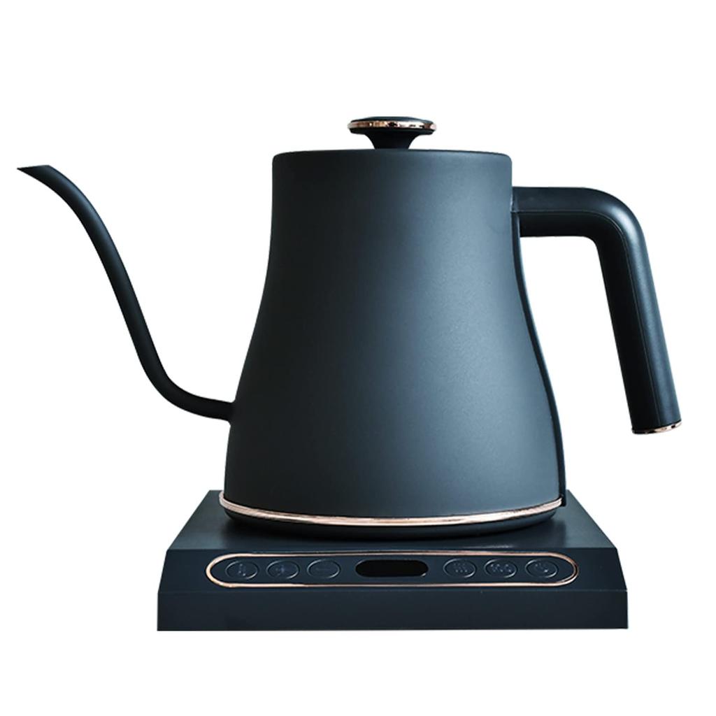 Electric Kettle Electric Pot Consumption 1200W Temperature Adjustment Function Heat Retention Drip Kettle Narrow Mouth Kettle Gray [Yamazen] 0.8L