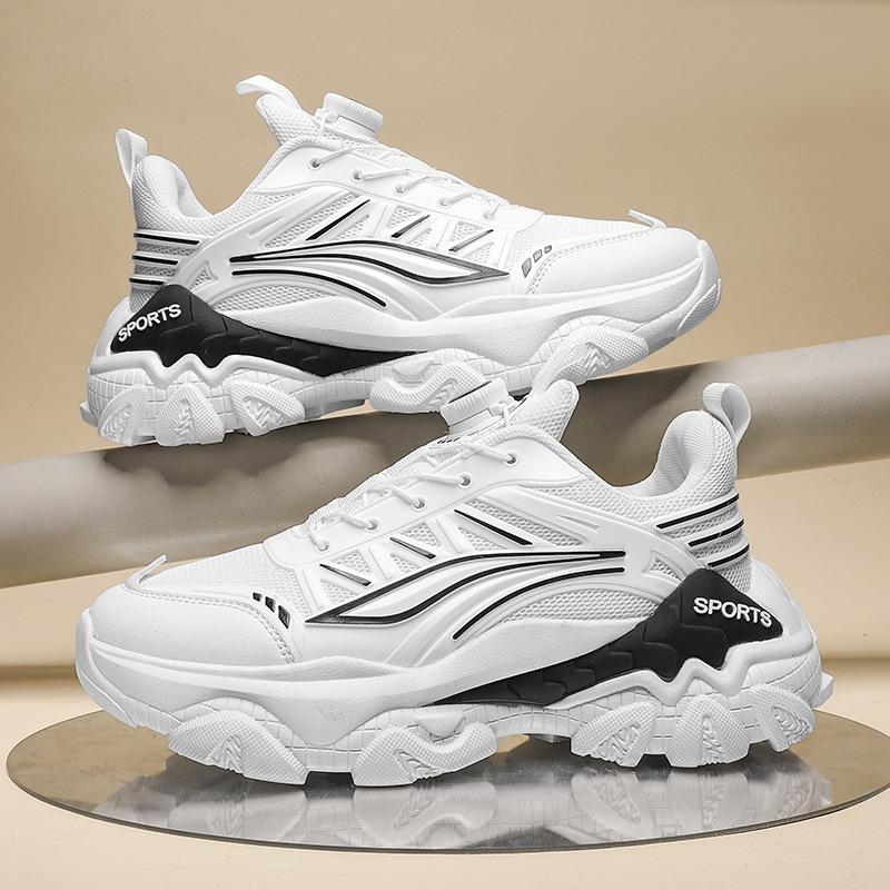 Мужская обувь 2024 осень мех поверхность из кожи вращающаяся пряжка кроссовки для папы платформа повседневная спортивная обувь молодежная модная трендовая обувь