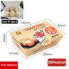 50Pcs Octopus Ball Packaging Box Japanese Street Food Takoyaki Disposable Takeaway Snack Packing Paper Container Party Supplies