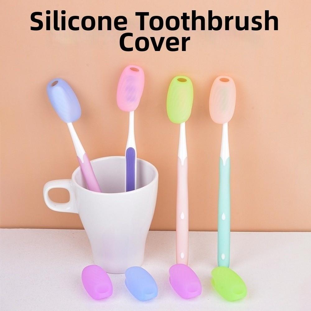 6Pcs Waterproof Silicone Toothbrush Covers Breathable Toothbrush Head Cover  Hiking