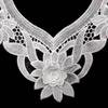 Красивый большой цветочный вышитый воротник, черно-белый цветочный кружевной декоративный воротник, аксессуары для женской одежды