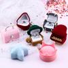 Lovely Velvet Jewelry Box Container Wedding Ring Box for Earrings Necklace Bracelet Display Gift Box Holder