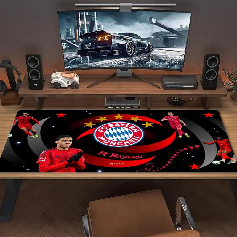FC Bayern Munich Art Color Mouse Pad Large Gaming Table Cushion Non-slip Laptop Tablet Big Mousepad XXL Mat Mini PC Playmat With Lock edge