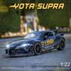 Масштаб 1/22 Toyota Supra Металлическая гоночная модель автомобиля Литье под давлением Звук и Свет Украшения для витрины магазина Автомобили Коллекционные ornaments