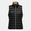 Sleeveless Puffer Jacket with Zip-up High Collar for Women