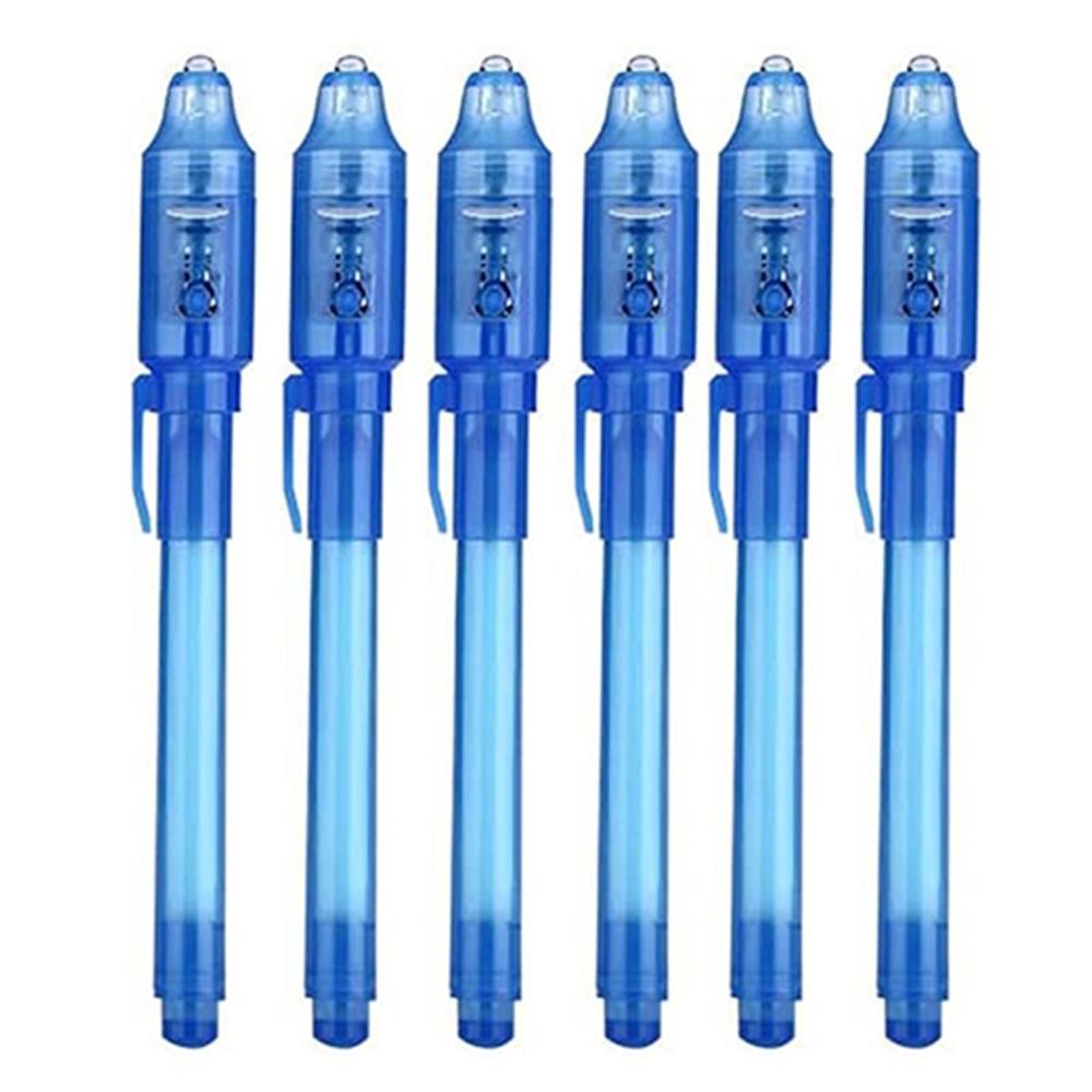 6 шт. ручка-шпион с невидимыми чернилами и УФ-светом, волшебный маркер для секретного сообщения, сундук с сокровищами, призы, детские сувениры на вечеринку, игрушки, подарок