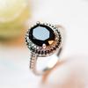 Кольца с черным ониксом для женщин, сексуальные модные крутые вечерние кольца