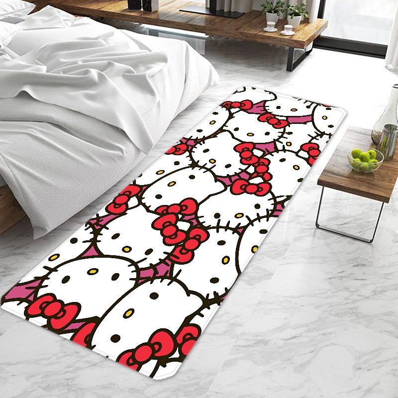 Милый мультяшный Hello Kitty Sanrio Коврик для двери Прихожая Нескользящий Моющийся Кухонный ковер Коврики для гостиной и коридора Ванная комната Ванна