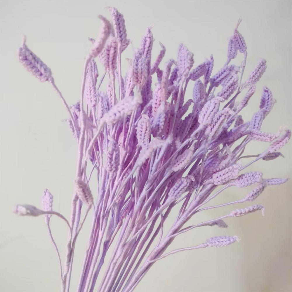 Готовый букет роз ручной вязки из самодельных плетеных растений ветка подарок на день рождения