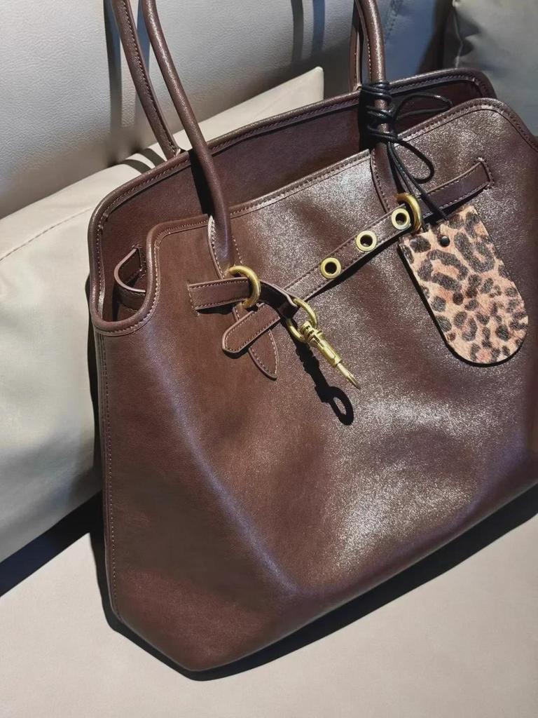 Винтажная сумка-тоут Bowling из воловьей кожи - сумка на плечо и подмышку