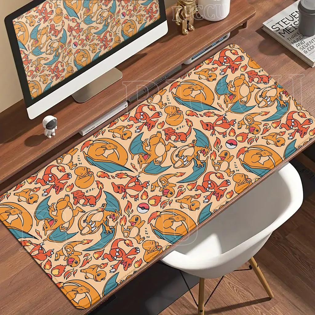 Mouse Pad Anime Gaming Accessories Large Playpad Gamer Computer Office Laptop PC Keyboard Desk Mat P-Pokemons Charizard Mousepad