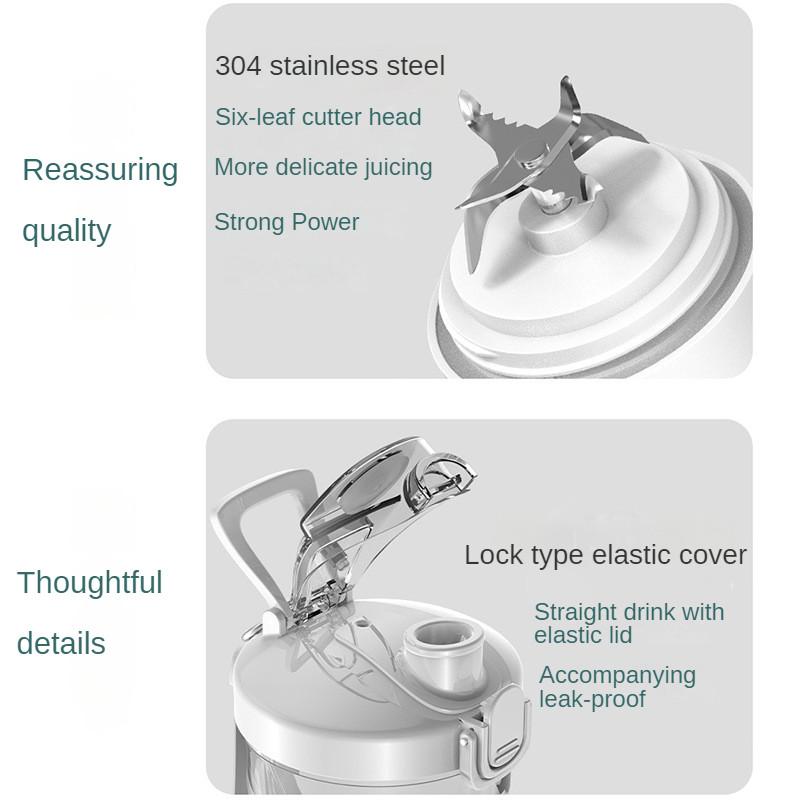 600ML Portable Wireless Electric Blender Personal Fruit Juice Blender Rechargeable Mini Smoothies Mixer