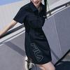 Fila Модный тренд Стиль рабочей одежды Повседневное Американский винтаж Принт логотипа Платье-поло Женские платья Черный F11W329306ABK