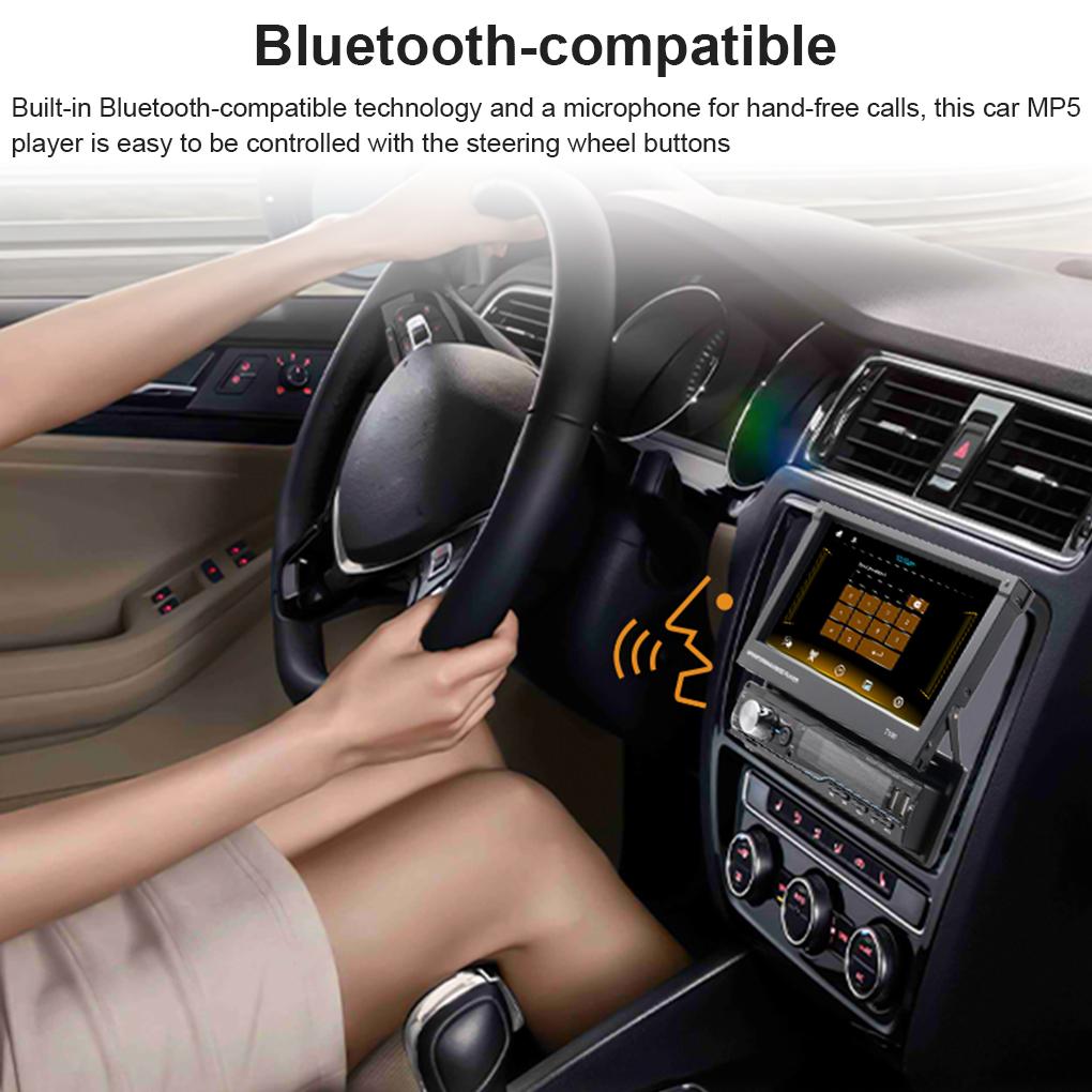Car MP5 Player In-Dash Bluetooth-Compatible Car Stereo Audio System Backup Camera Automobile Multimedia Accessories