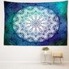 Синий Зеленый Мандала Гобелен Настенный Цветочный Арт Таинственный Хиппи Тапиз Эстетическая Комната Гостиная Домашний Декор