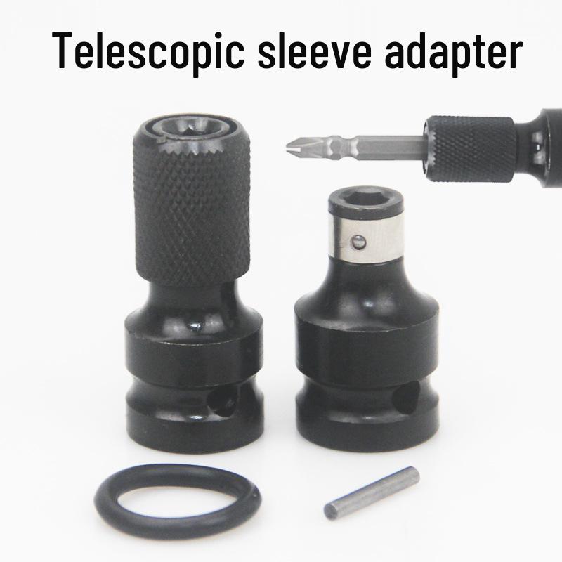 Electric Telescopic Wrench with Hex Head Conversion Bit and Spring Sleeve, 1/2 Air Wrench, 1/4 Electric Tool.