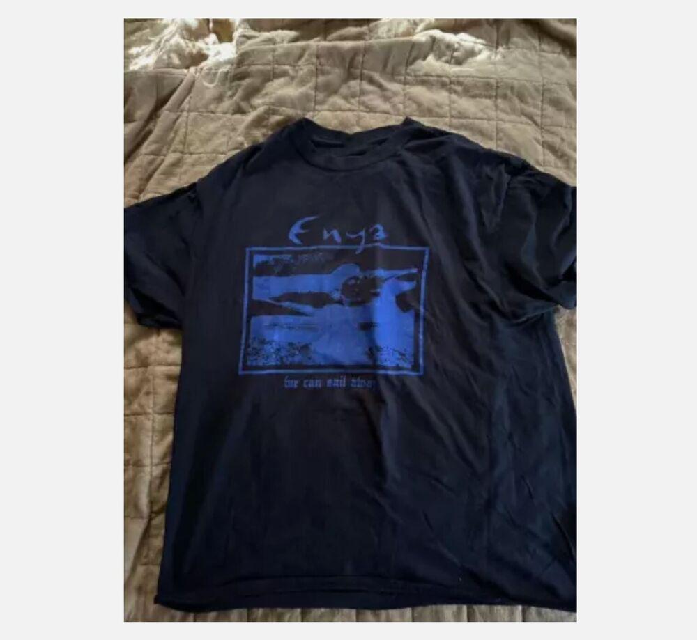 Enya Sail Away Black T-Shirt Cotton Full Size Unisex S-5XL Unisex T-Shirt